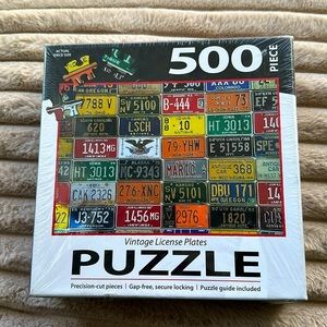 Vintage license plates 500 piece puzzle